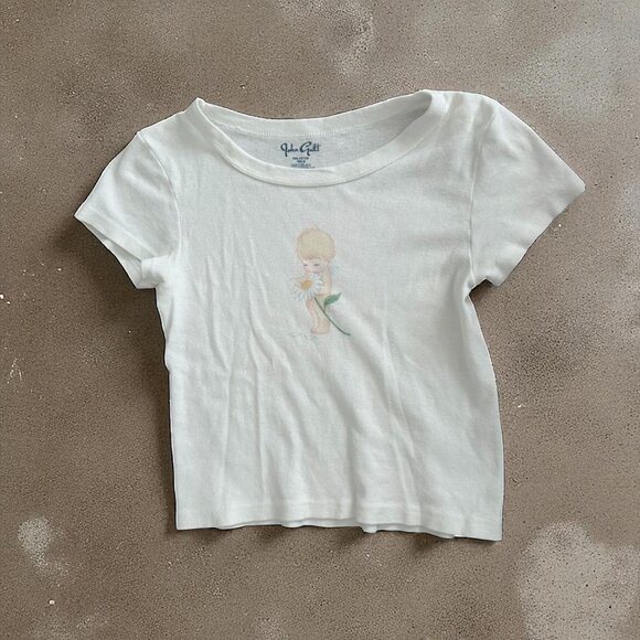 JOHN GALT Flower Child Sunflower Baby Tee One Size - Picture 1 of 4
